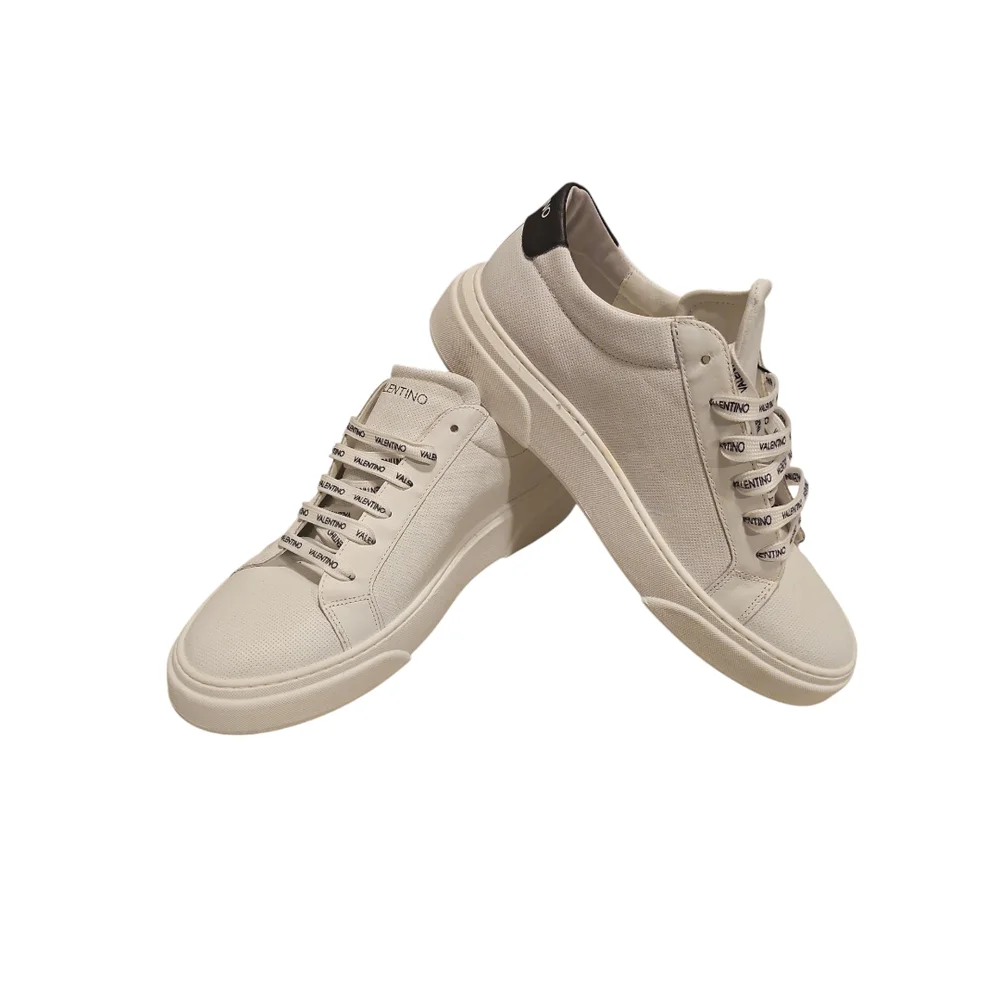 Valentino White Sneakers w/Black Accents - Picture 2 of 7